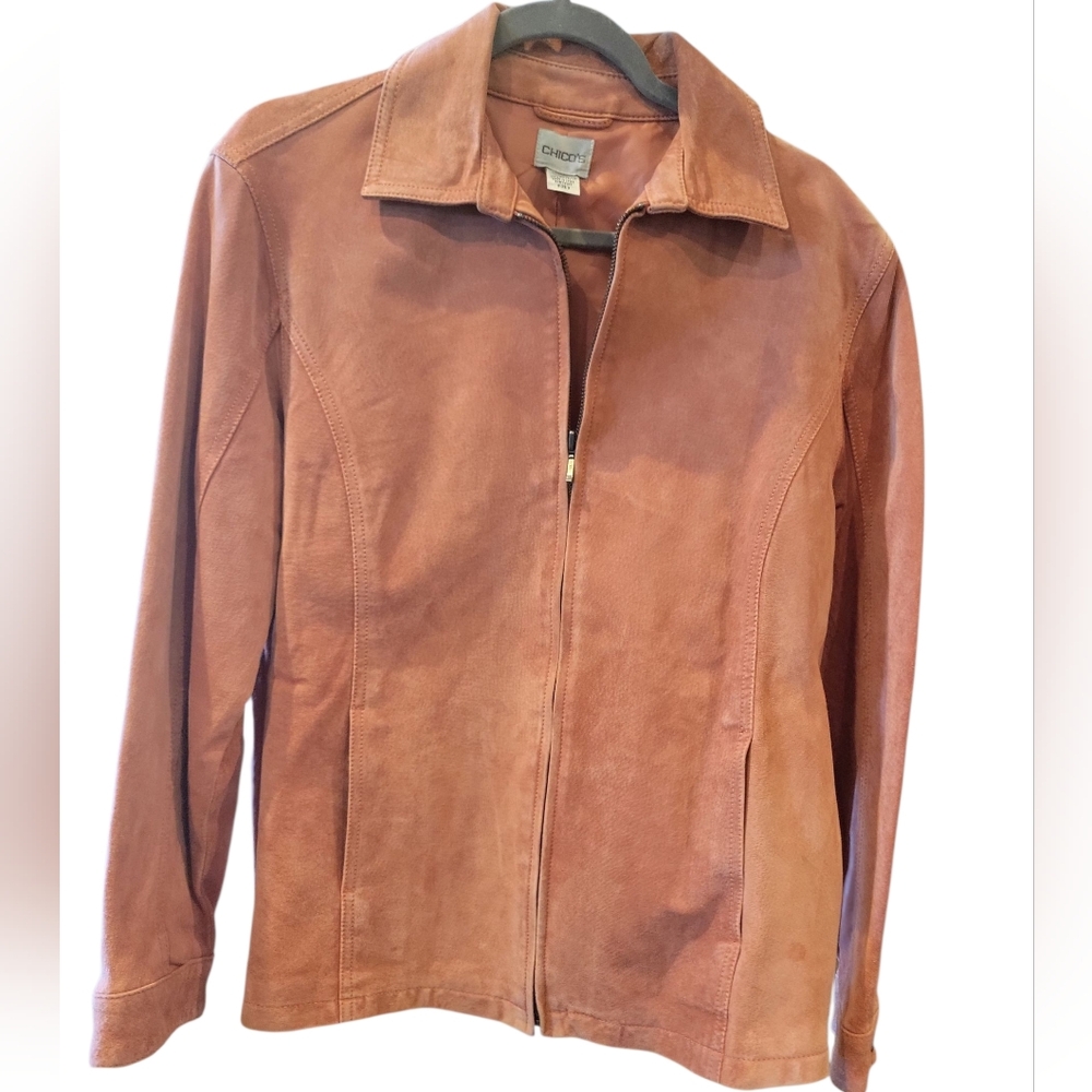 Chico's Women's Leather Suede Jacket